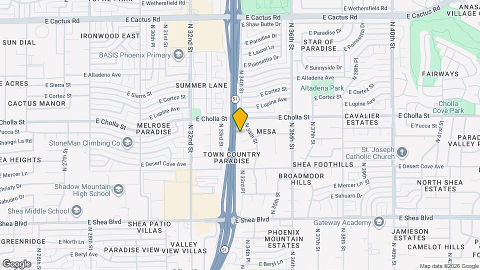 3335 E Yucca St Map and Location Details