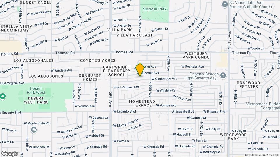 5630 W Cambridge Ave Map and Location Details