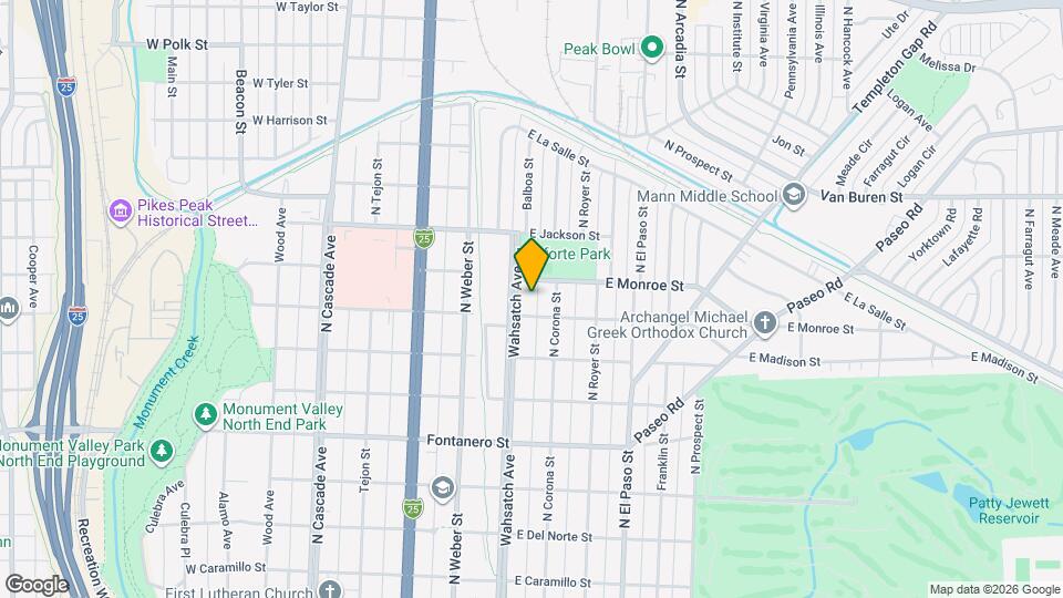 2215 N Wahsatch Ave Mapa y Detalles de la Ubicación