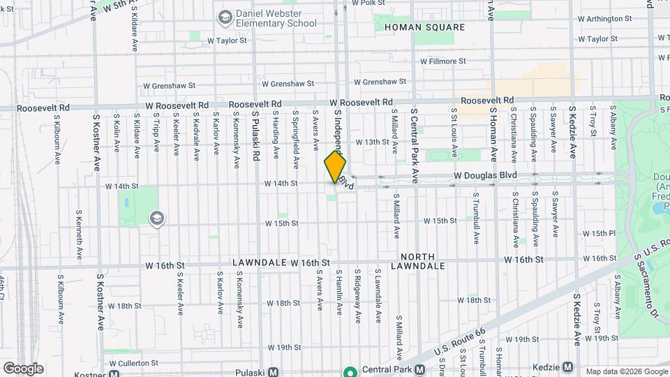 1404 S Hamlin Ave Map and Location Details