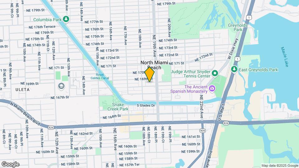 1821 NE 168th St Map and Location Details
