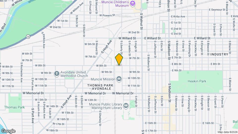 407 W 8th St Map and Location Details