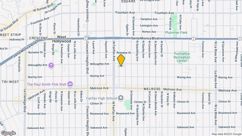 842 N Orange Grove Ave Map and Location Details