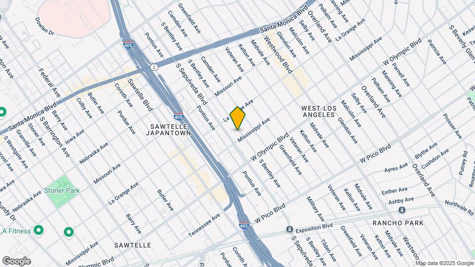 2045 S Bentley Ave Map and Location Details