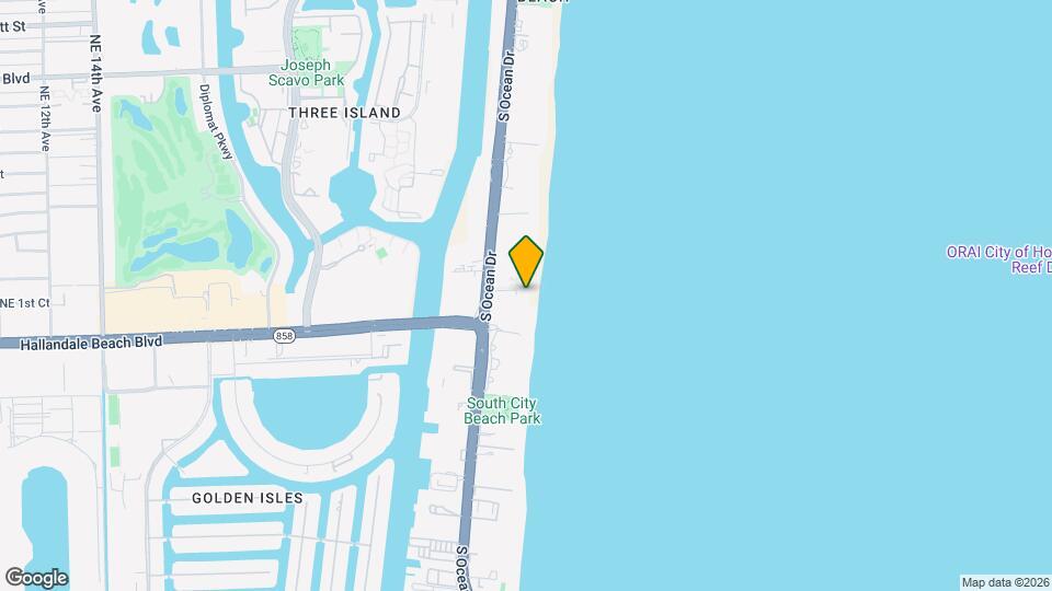 3951 S Ocean Dr-Unit -1803 Map and Location Details