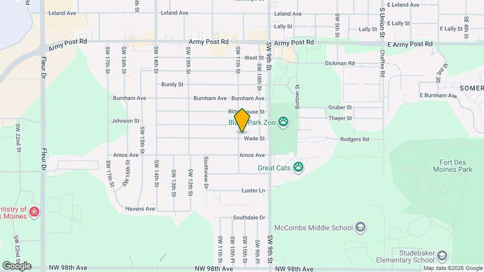 1025 Wade St Map and Location Details