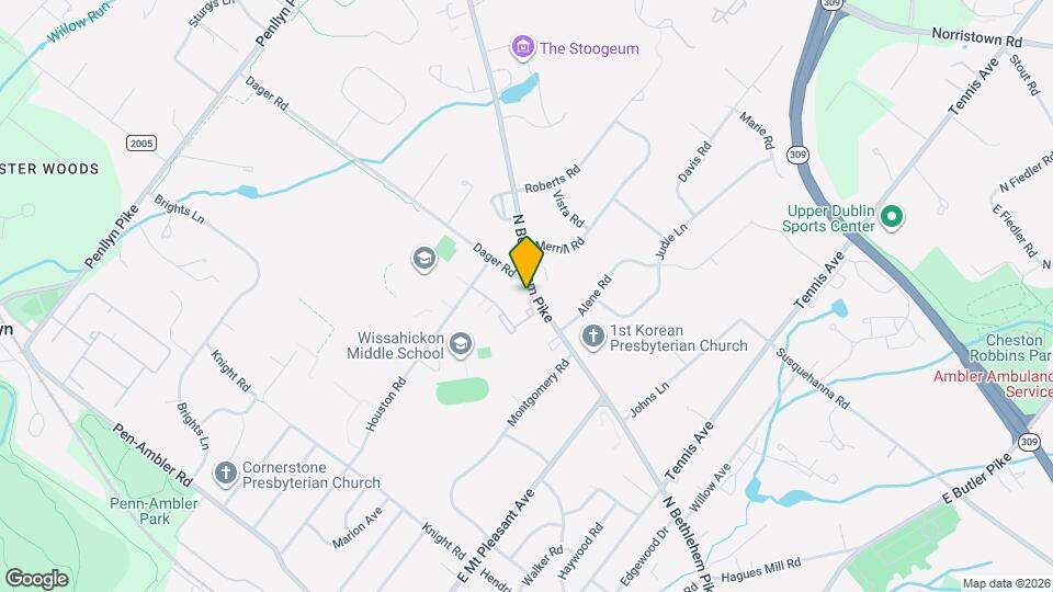 503 N Bethlehem Pike Map and Location Details