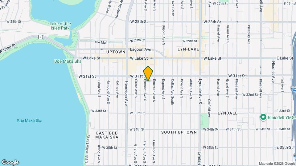 3117 Fremont Ave S, Unit #1 Map and Location Details