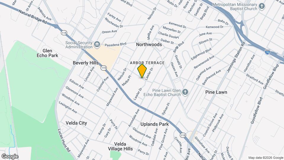 6810 Fairchild Ave Mapa y Detalles de la Ubicación