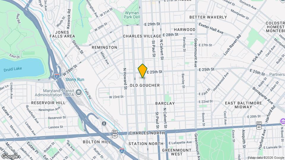 2422 N Charles St, Unit Apt. 1R Map and Location Details