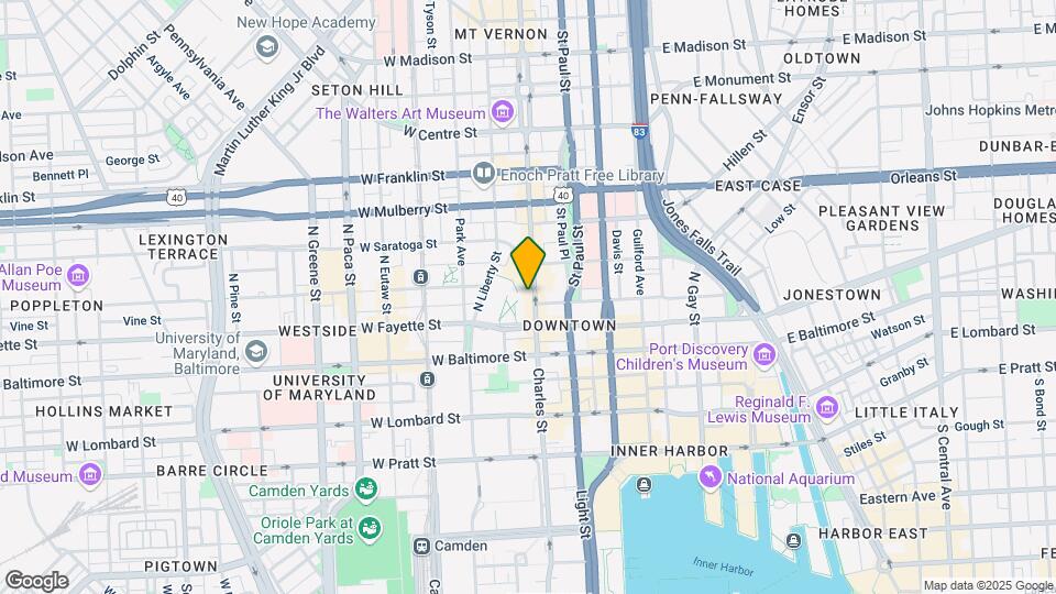 210 N Charles St Map and Location Details