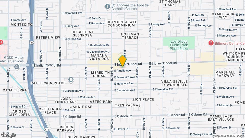 2438 E Amelia Ave Map and Location Details