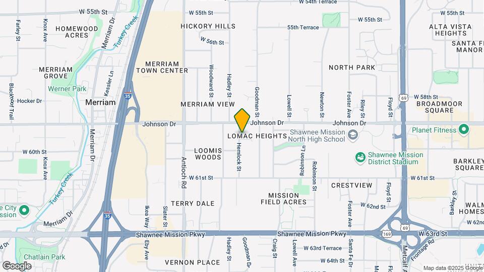 5921 Hemlock St Map and Location Details