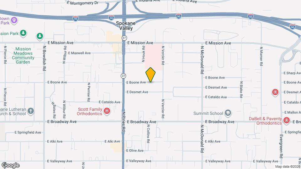 12518 E Boone Ave Mapa y Detalles de la Ubicación