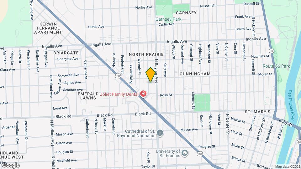 928 N Prairie Ave Map and Location Details