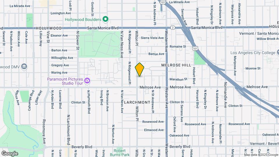 736 N Wilton Pl Map and Location Details