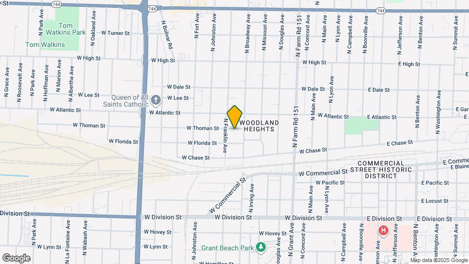 1022 W Thoman St Map and Location Details