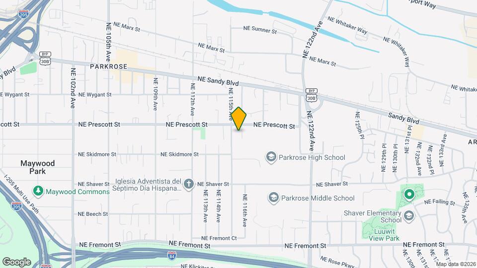 4419 NE 116th Ave Map and Location Details