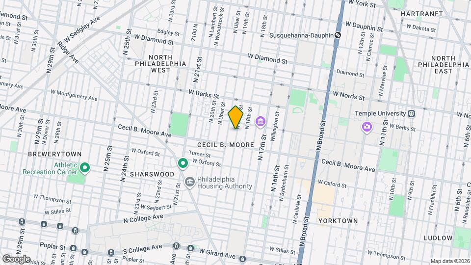 1724 N Gratz St Map and Location Details