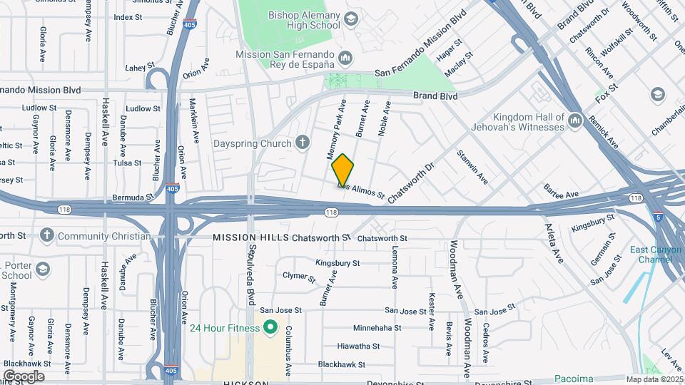 10839 Burnet Ave Map and Location Details