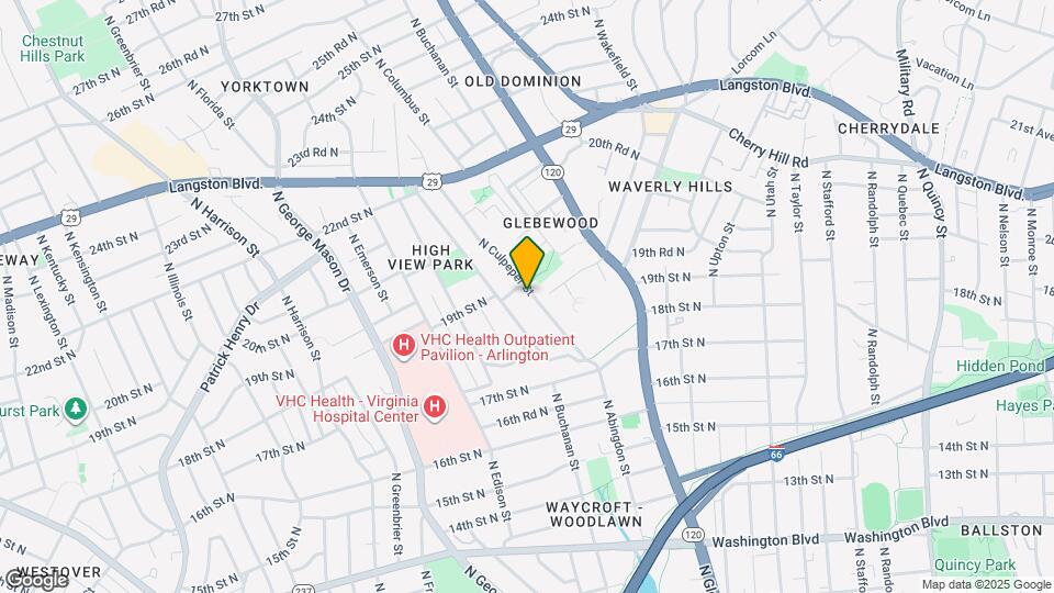 1832 N Culpeper St Map and Location Details