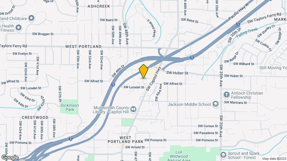 4525 SW Luradel St Map and Location Details