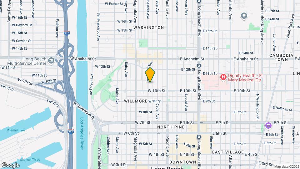 1036 Chestnut Ave Map and Location Details