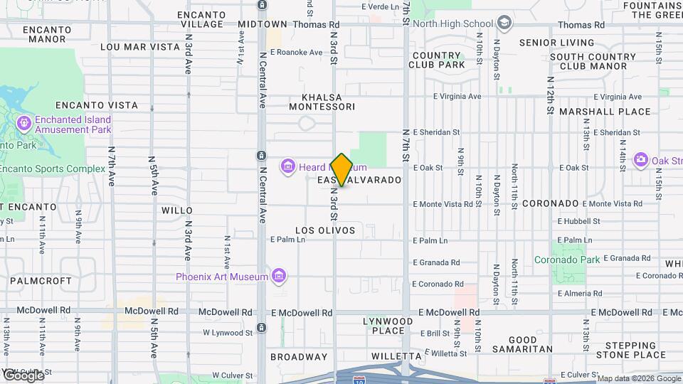 302 E Monte Vista Rd Map and Location Details