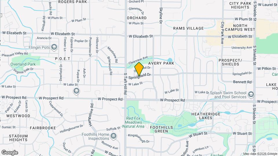 1933 Springfield Dr Mapa y Detalles de la Ubicación