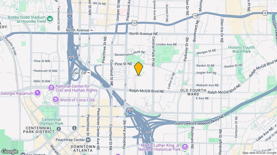 395 Piedmont Ave NE Mapa y Detalles de la Ubicación