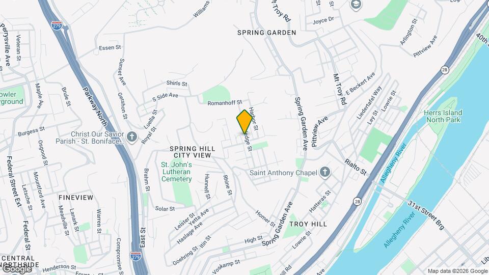 2107 Rockledge St Map and Location Details