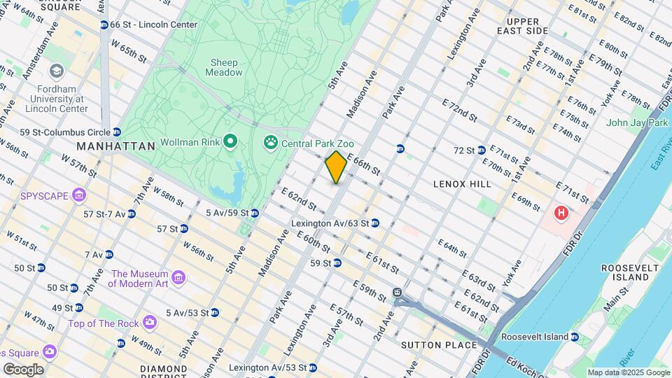 580 Park Ave Mapa y Detalles de la Ubicación