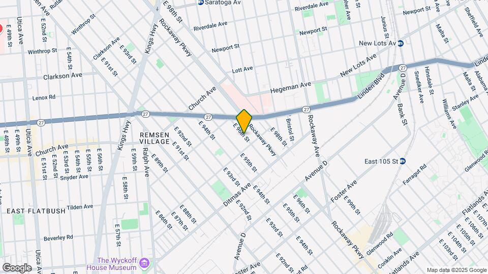 647 E 96th St Map and Location Details