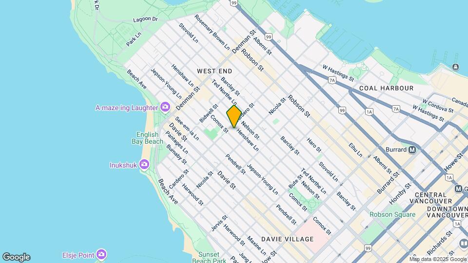 1547 Comox St Map and Location Details