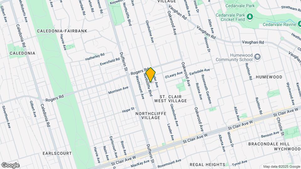 347 Northcliffe Blvd Map and Location Details