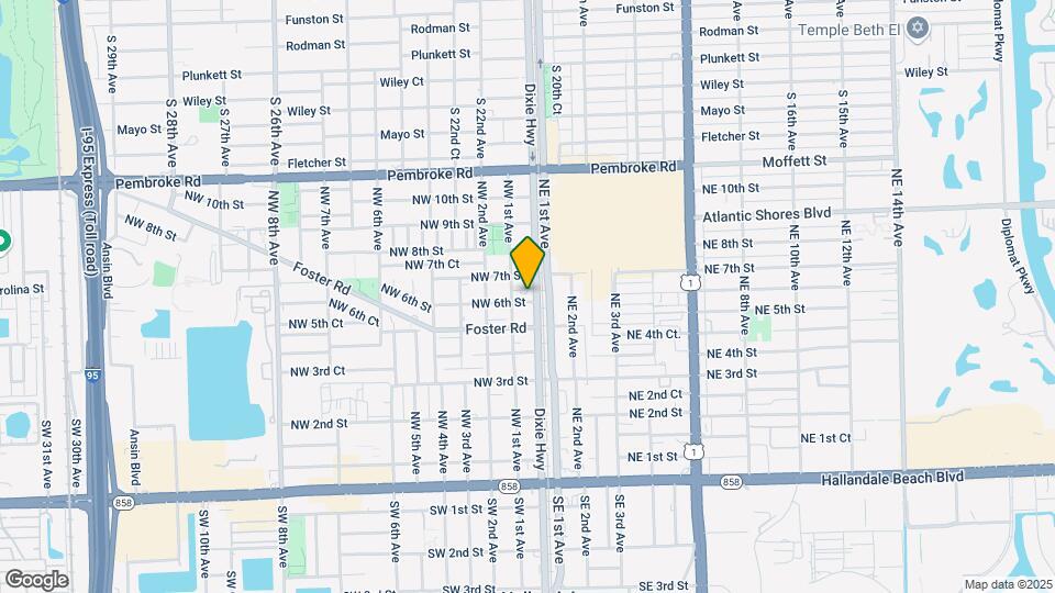 Hallandale City Center Map and Location Details