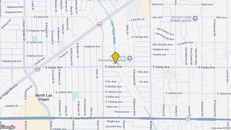 3212 E Carey Ave Mapa y Detalles de la Ubicación