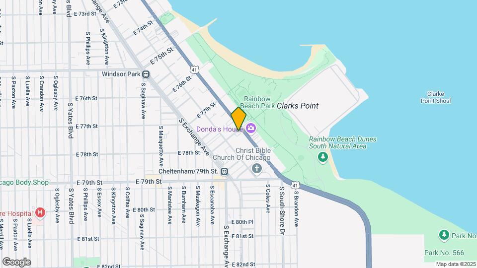 7800 S South Shore Dr Mapa y Detalles de la Ubicación