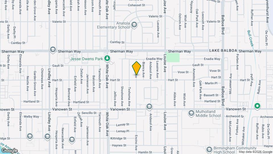 7006 Encino Ave Map and Location Details