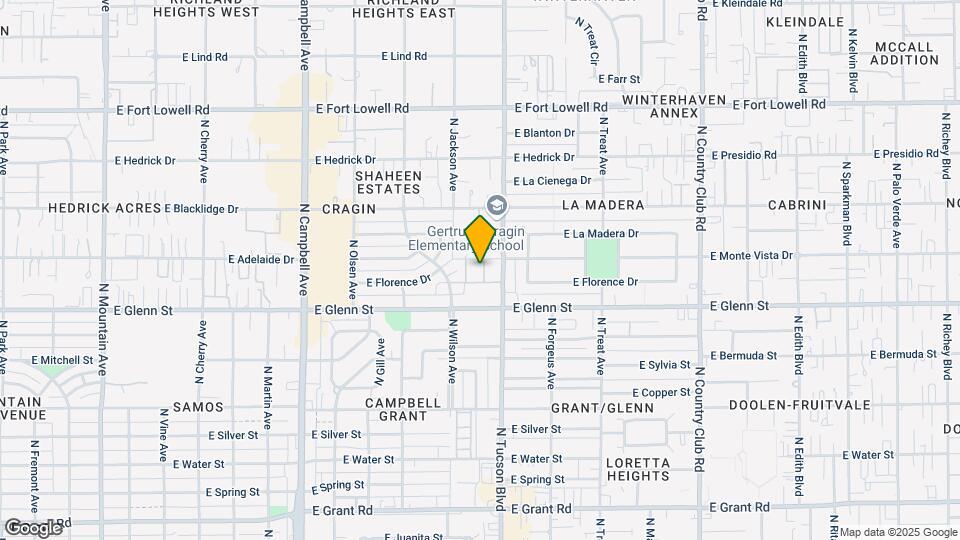 2875 N Tucson Blvd Map and Location Details