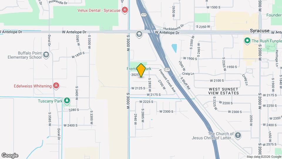 2906 W 2075 S Mapa y Detalles de la Ubicación