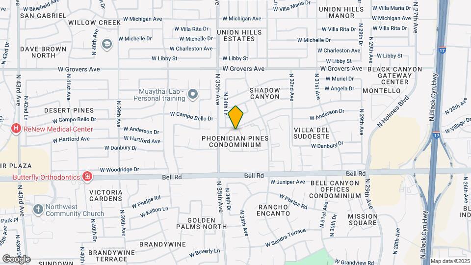 3420 West Danbury Drive Map and Location Details
