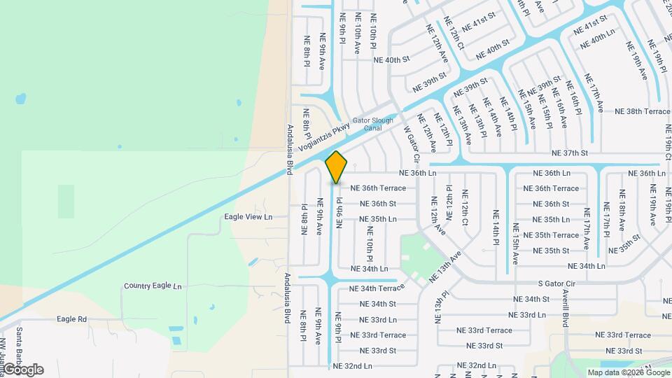 3614 NE 9th Pl Map and Location Details