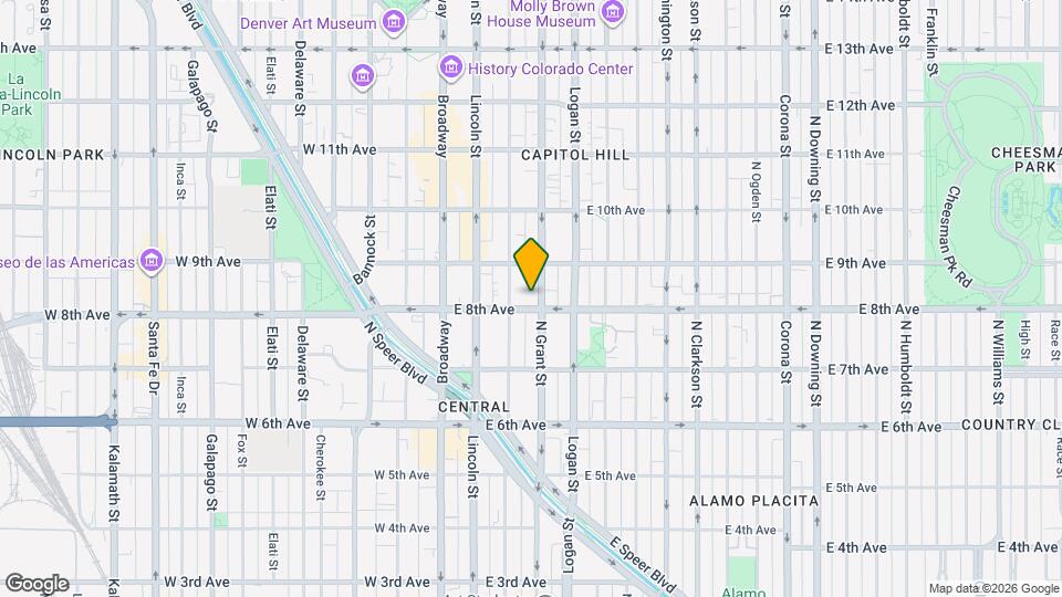 801 N Grant St Map and Location Details
