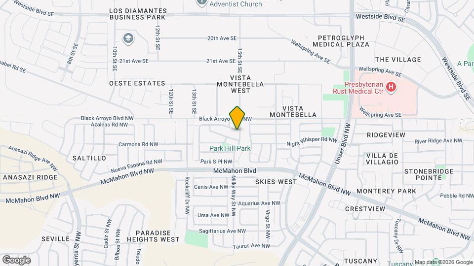 11015 Milky Way St NW Map and Location Details