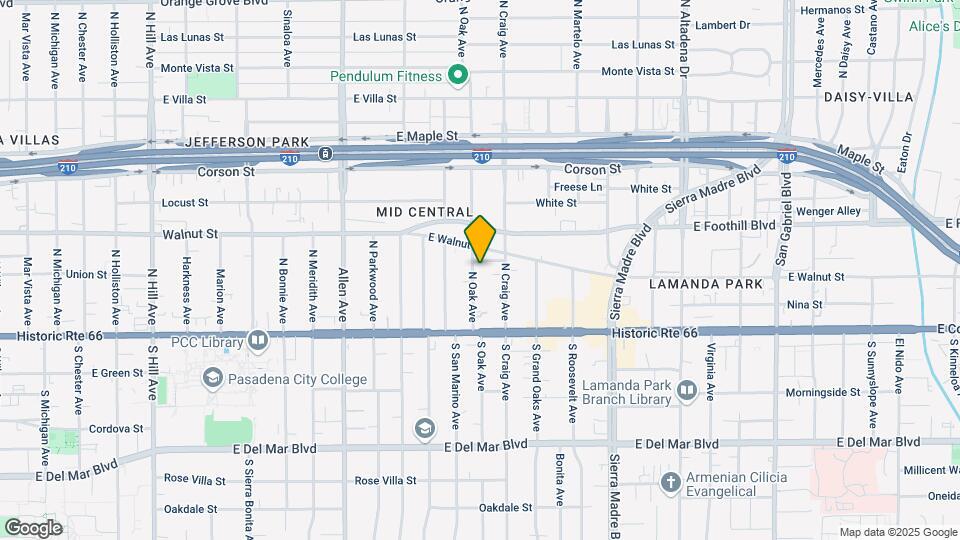 122-124 N Oak Ave Map and Location Details
