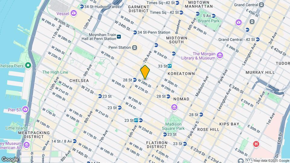 135 W 28th St Mapa y Detalles de la Ubicación