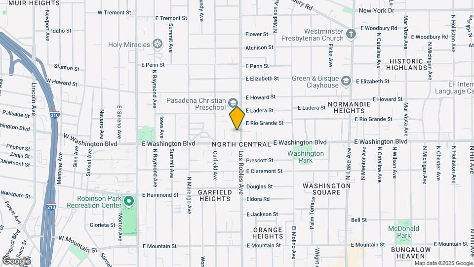 1375 N Los Robles Ave Mapa y Detalles de la Ubicación