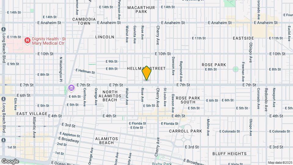 1819 E 7th St, Unit 1819 1/2 Map and Location Details