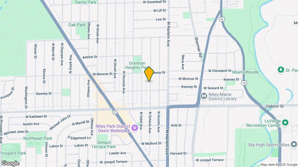 8122 N Octavia Ave Map and Location Details